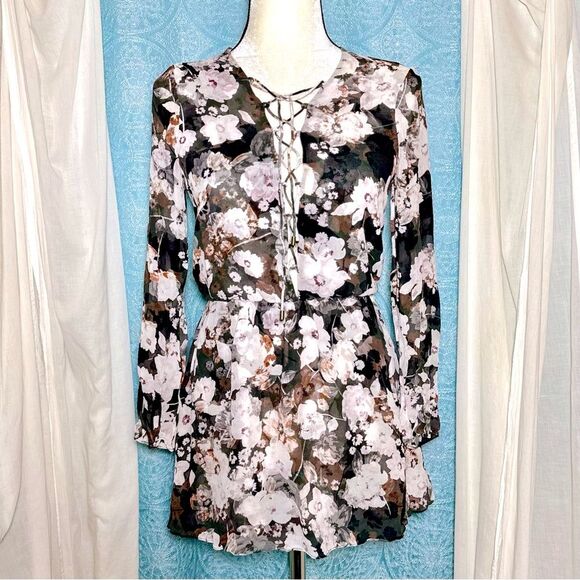 Intermix Libby Lace Up Silk Dress - Picture 1 of 7